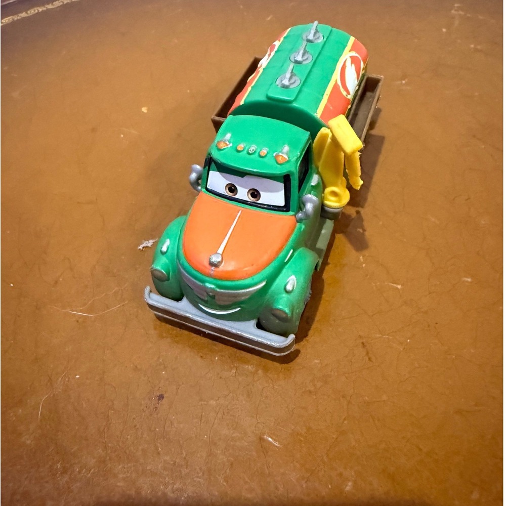 Disney Pixar Cars Dinoco Oil Truck Kids 4 Inch Green Good Diecast Toy Vehicle